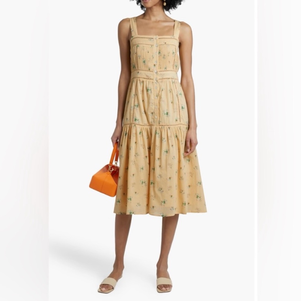 NWT JOIE charmeuse pin tucked Dress